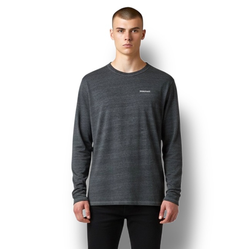 Marmot Mens Active Outdoor Gorpcore Baselayer Saxon Gray Long Sleeve Shirt XXL